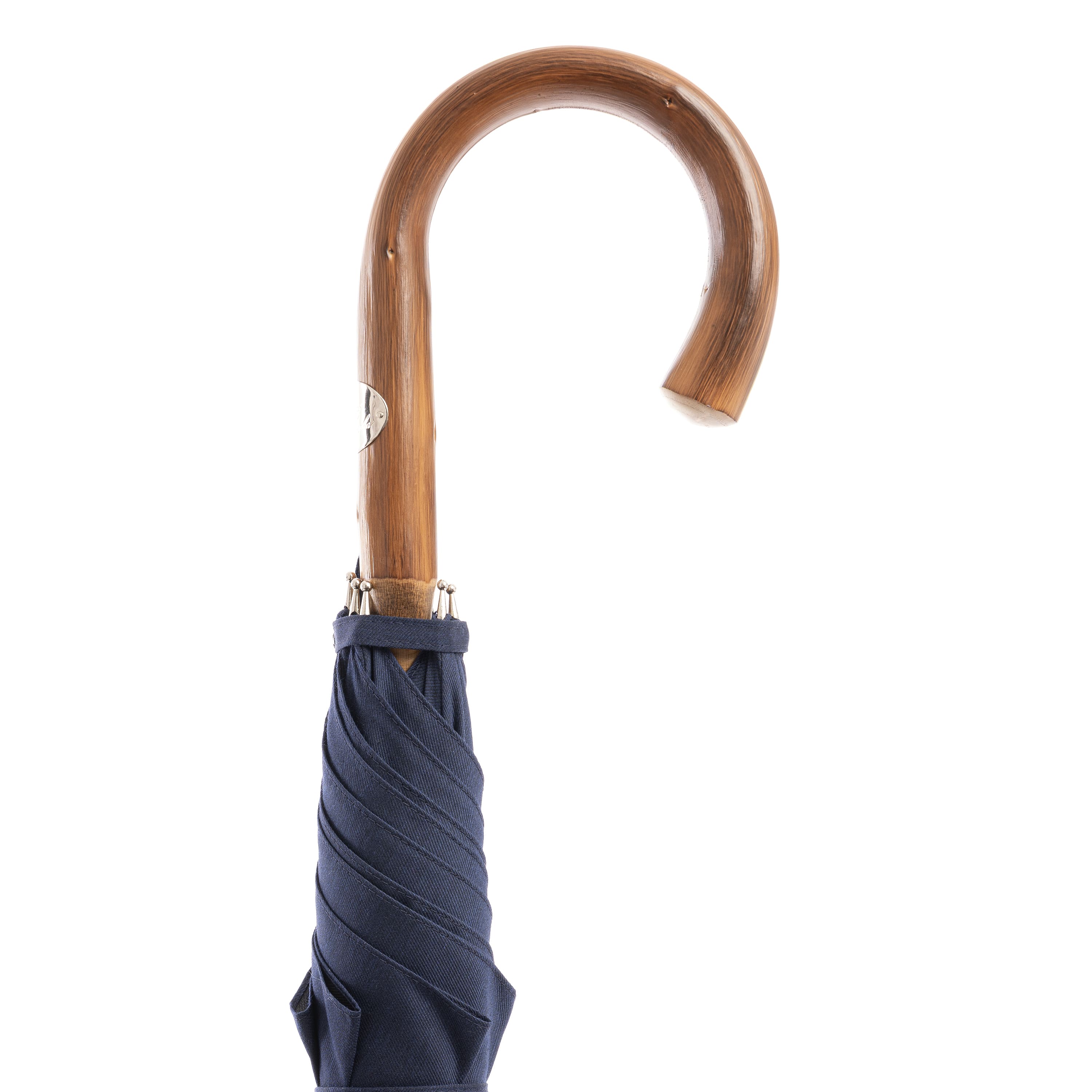 Polished Italian Chestnut Solid Stick Umbrella