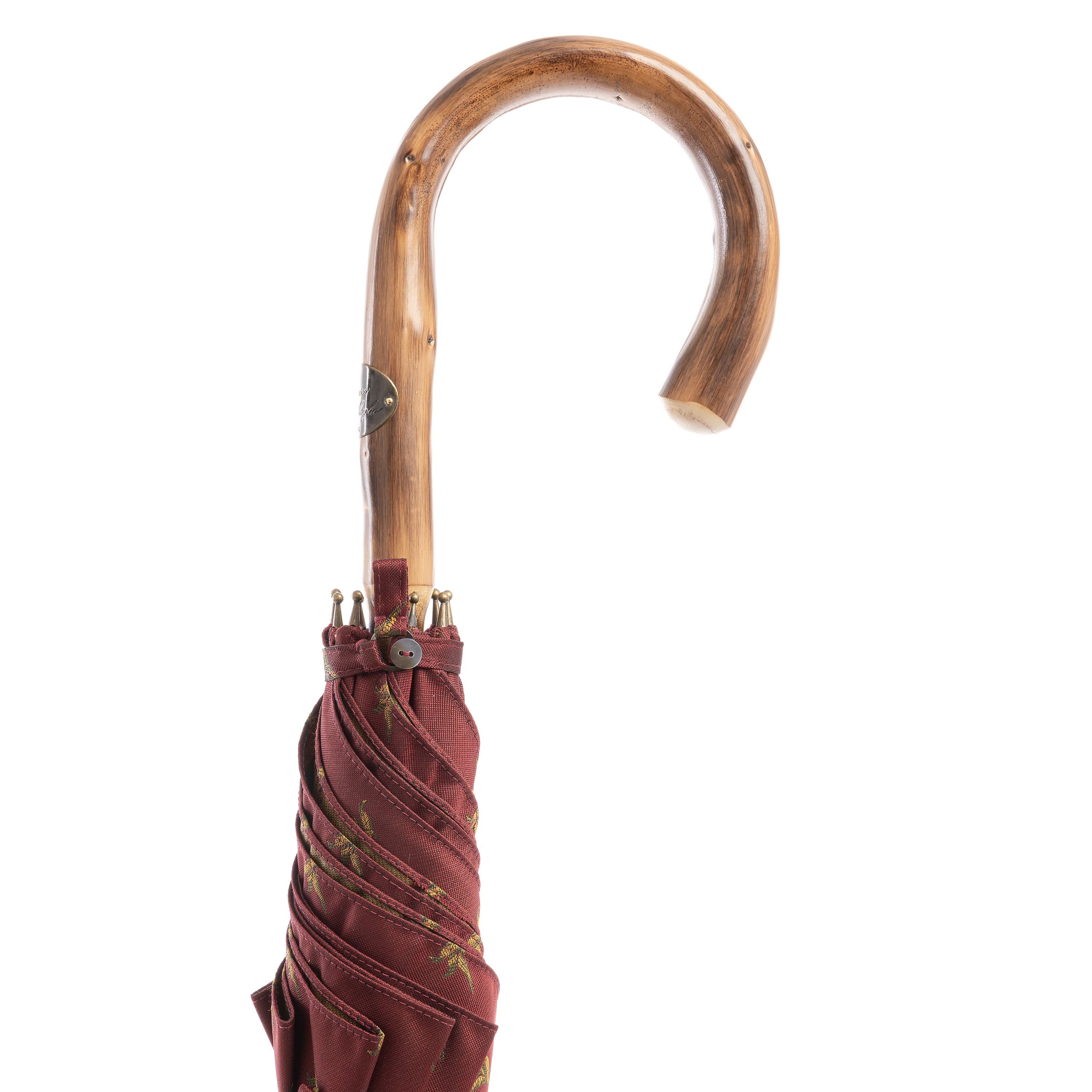 Polished Italian Chestnut Solid Stick Umbrella